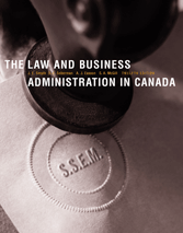 The Law and Business Administration In Canada, Tenth Edition Book Cover