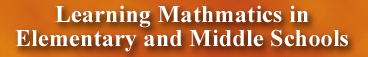 Learning Mathematics in Elementary and Middle Schools: Blackline Masters